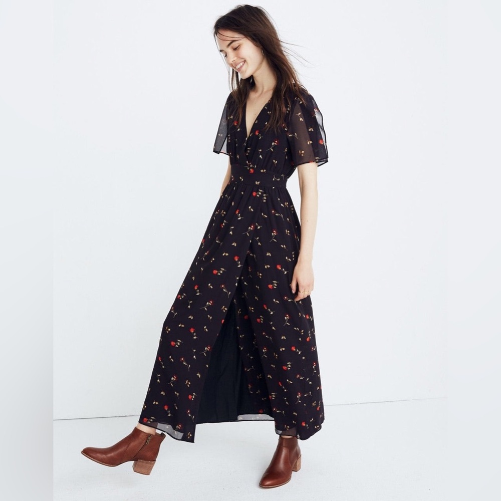 Madewell Tulip-Sleeve Maxi Dress in Sweet Blossoms